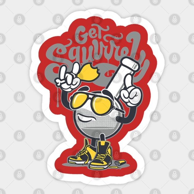 Get Squurrely Sticker by Jamesdesign